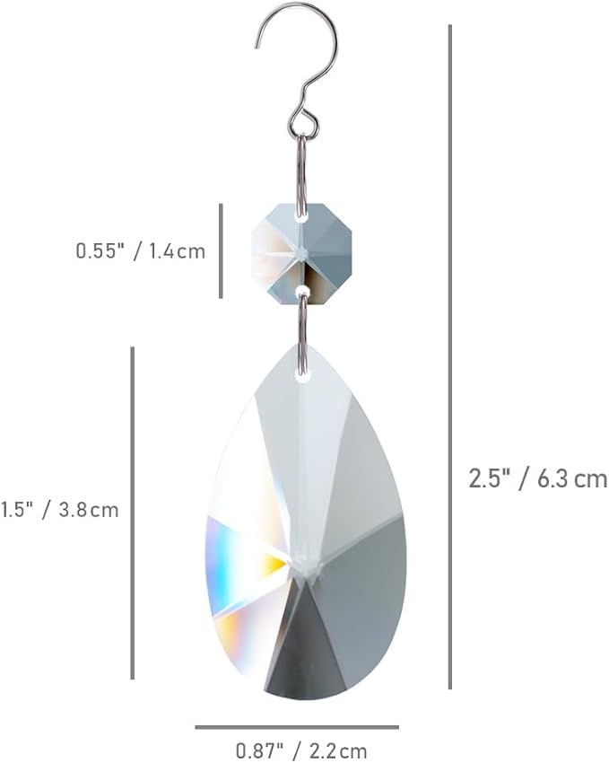 12pcs Crystal Suncatchers, Hanging Crystals Chandelier Prisms for Windows, Rainbow Maker Home Decoration