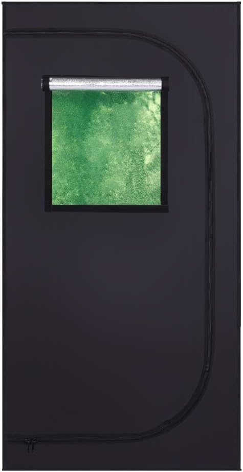 32"x32"x64" Mylar Hydroponic Grow Tent Grow Room with Obeservation Window and Removable Floor Tray for Indoor Plant Growing (32" x 32" x 64")