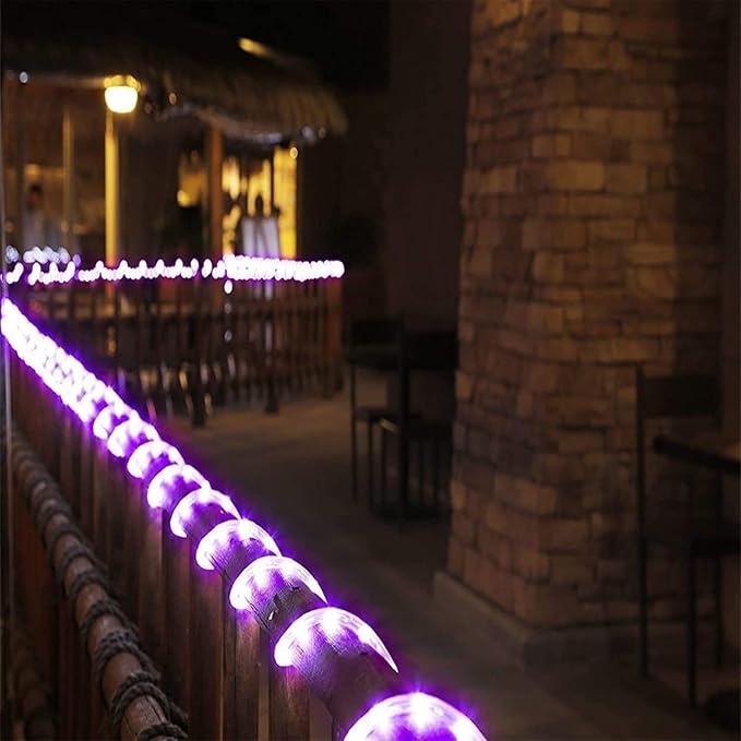 100ft LED Rope Lights Outdoor, 720 LED Connectable and Flexible Tube Lights with 8 Modes, Waterproof LED Rope Lighting for Garden, Patio, Pool, Bedroom, Party, Indoor Outdoor Decoration (Purple)