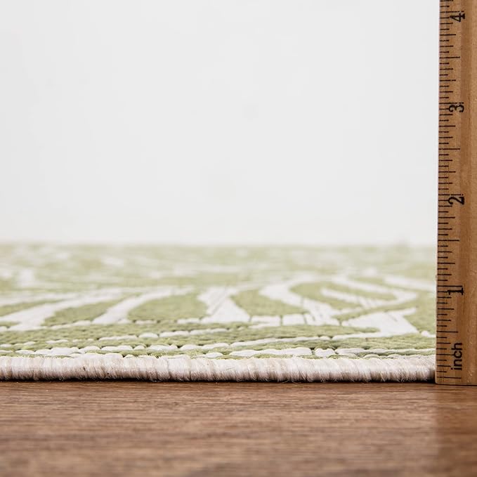 Keen Home Design Terrace Outdoor Area Rug - 5x8 Washable Indoor/Outdoor Rug for Patio, Kitchen, Balcony, Beach, Garden, Deck and Porch, Size: 5'3"x7'7"