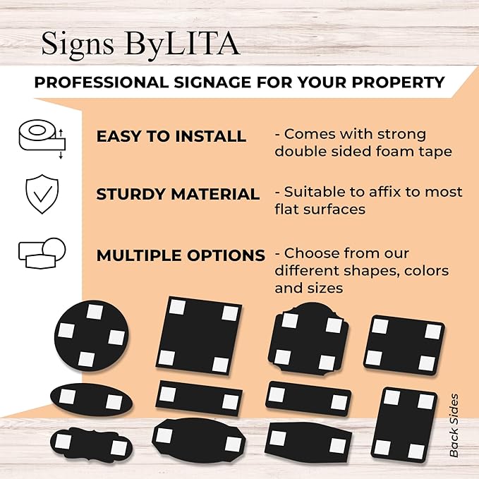 Signs ByLITA Standard Sprinkler Room Sign (Black/Silver) - Small 2 Pack