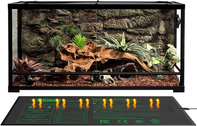 iPower 48” x 20.75” Seeding Heat Mat Upgraded Carbon Film Indoor Warm Hydroponic Plant Germination Starting Pad Durable Waterproof, 48" x 20.75", Black