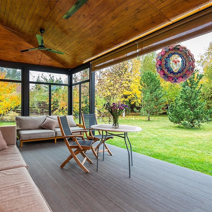 Jellyfish Wind Spinners Hanging Metal Wind Spinner for Outdoor & Indoor Decorations, Outdoor Decoration Wind Sculptures Art Decoration The for Family and friends12 inch