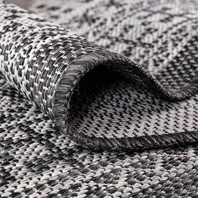 Keen Home Design Terrace Outdoor Round Rug - 8ft Round Washable Indoor/Outdoor Rug for Patio, Kitchen, Balcony, Beach, Garden, Deck and Porch, Size: 7'7" Round