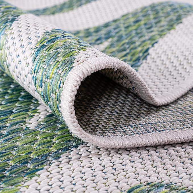 Keen Home Design Terrace Outdoor Area Rug - 5x8 Washable Indoor/Outdoor Rug for Patio, Kitchen, Balcony, Beach, Garden, Deck and Porch, Size: 5'3"x7'7"