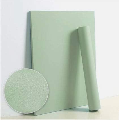 Dimoon 118''x17.7'' Green Peel and Stick Wallpaper Contact Paper Modern Self Adhesive Wall Paper Removable Renter Friendly Textured Solid Color Shelf Cabinet Vinyl Roll (118''x17.7'',Light Green)