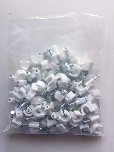 '-White 1/4" Drip Irrigation Tubing Mounting Clips, 25-Pack