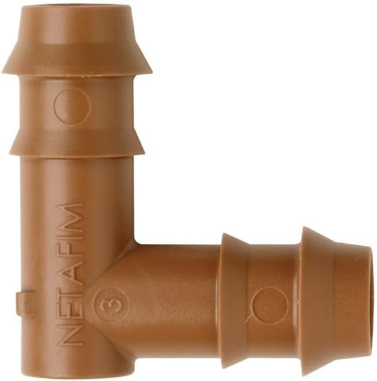 17mm Techline Insert Elbow - Drip Irrigation Barbed Elbow Coupling (50 PCS) | Compatible with 1/2" Drip Line Tubing | Easy Install | Precision Garden Watering (00135-000840)