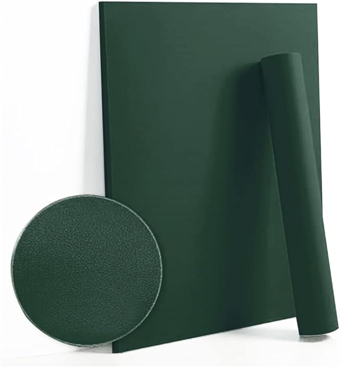 Dimoon 78.7''x17.7'' Dark Green Peel and Stick Wallpaper Contact Paper Modern Self Adhesive Wall Paper Removable Renter Friendly Textured Solid Color Cabinet Vinyl Roll (78.7''x17.7'',Emerald Dark)