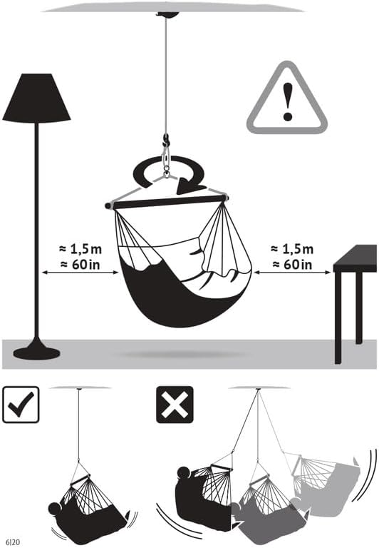 LA SIESTA® - XL King Domingo Hammock Swing Chair & CasaMount - Weather & Tear Resistant Hanging Chair - Outdoor Indoor Hammock Chair w/Suspension Kit for Walls Ceilings Square Beams - Cedar
