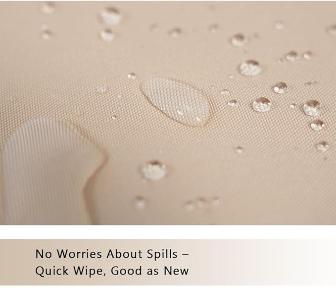 3-Pack Outdoor Patio Furniture Replacement Cushion Set–High-Elastic Sponge Cushions Fit 4-Piece Wicker Rattan Sofa, Loveseat & Chairs, 36x18x2 & 18x18x2, Waterproof, Fade-Resistant (Khaki)