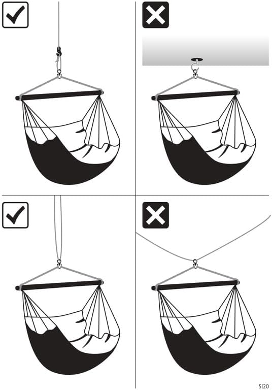 LA SIESTA® - Medium Basic Domingo Hammock Swing Chair - Weather & Tear Resistant Hanging Hammock Chair - Indoor Outdoor Hammock Chair Swing - Patio Porch Bedroom Hanging Chair - Max 250 Lbs, Toucan