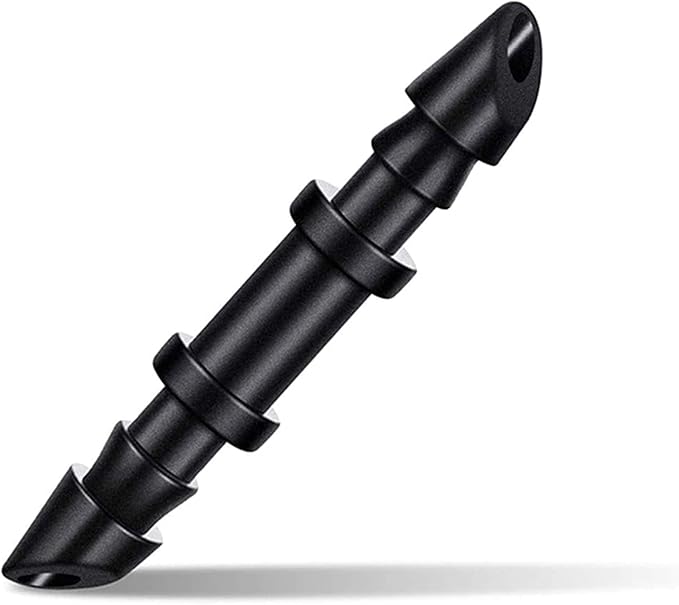 Kalolary 150 Pieces 1/4’’ Straight Barbed Connectors, Fitting Drip Irrigation Fitting Drip Irrigation Barbed Coupling Single Barbed Connector for Irrigation Tubing System and Garden