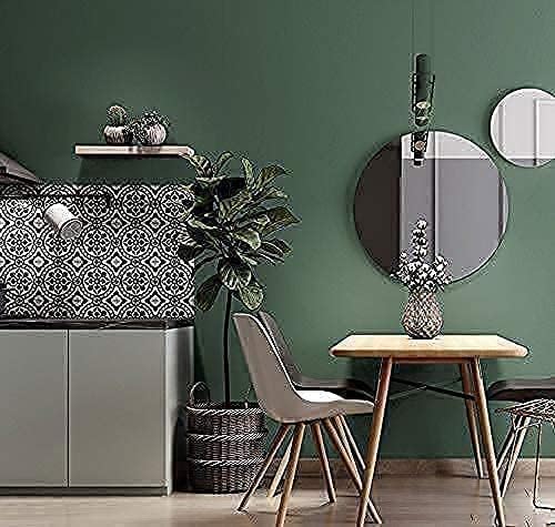 Dimoon 590''x23.6'' Green Peel and Stick Wallpaper Contact Paper Modern Self Adhesive Wall Paper Removable Renter Friendly Textured Solid Color Shelf Cabinet Vinyl Roll (590''x23.6'',Dark Green)