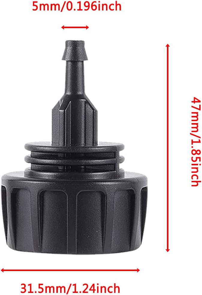 Inner 3/4 inch to Single 1/4 Pipe Joint with Four Black Strainer 6-Point Washers，Garden Irrigation System Used in Gardens,Lawns