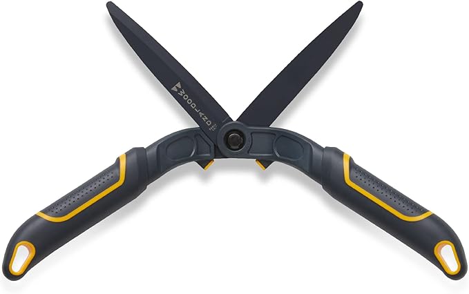 Woodland Tools Duralight Hedge Shears, 16 Inch Lightweight Manual Hedge Clippers with 7.5 Inch Non Stick Blades and Glass-Filled Nylon Handles, Garden Trimmer for Shaping and Precision Cutting