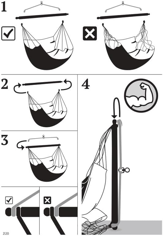 LA SIESTA® - XL King Habana Cotton Hammock Chair & CasaMount - Hanging Chair w/Suspension Kit for Walls Ceilings & Square Beams - Indoor Outdoor Swing Hanging Chair Bedroom Patio Balcony - Azure