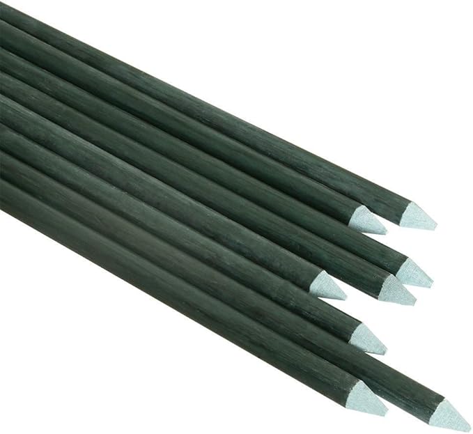 Garden Stakes 4ft for Plants, 20pack Tree Stakes Fence Post Fiberglass Rod, 1/5 Inch Dia Garden Poles Tree Stake Cucumber Stake EcoStake Rust-Free (48inch)