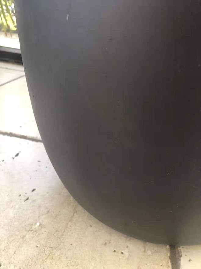 Kante 18",14",10" Dia Concrete Round Planters (Set of 3), Outdoor Indoor Large Planter Pots with Drainage Hole and Rubber Plug for Home Patio Garden, Charcoal