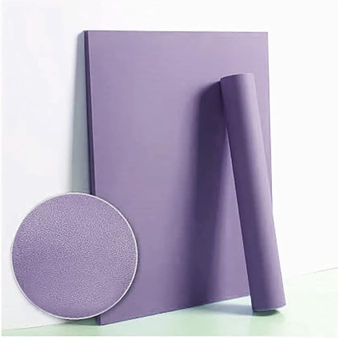 Dimoon 236''x17.7'' Purple Peel and Stick Wallpaper Contact Paper Modern Self Adhesive Wall Paper Removable Renter Friendly Textured Solid Color Shelf Cabinet Vinyl Roll (236''x17.7'',Dark Purple)