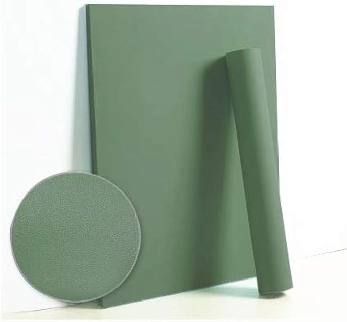 Dimoon 236''x17.7'' Green Peel and Stick Wallpaper Contact Paper Modern Self Adhesive Wall Paper Removable Renter Friendly Textured Solid Color Shelf Cabinet Vinyl Roll (236''x17.7'',Dark Green)
