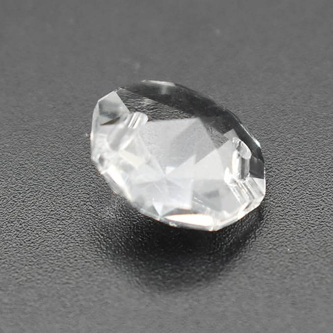 200Pcs/Set 14MM Transparent K9 Crystal Beads Chain Refraction Glass Chandelier Part Prisms Octagonal Beads Home Decor