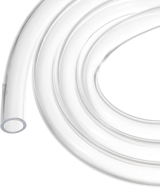 1/2" x 5/8" Clear Plastic PVC Tubing 5ft Flexible Vinyl Tube, [for Garden Irrigation, Water Hose, Fish Tank, Aquarium] - 12.7x15.9mm