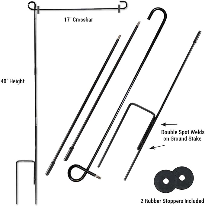 College Flags & Banners Co. Washington St. Louis Bears Dual Logo Garden Flag with Pole Stand Holder