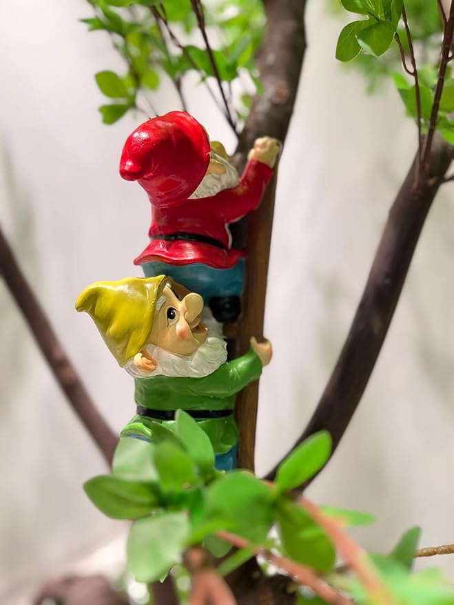 10.5'' Funny Garden Gnomes Statues, Weather-Proof Large Resin Outdoor Decor Garden Sculptures Cute Yard Decorations,Ideal Ornament for Outside Pond Pool Patio Front Porch Backyard