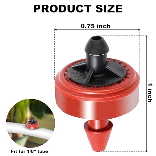 0.5 GPH Pressure Compensating Junior (PCJ) with Barb Outlet Dripper Emitters (250)