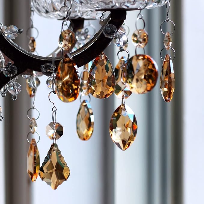 12pcs Hanging Glass Crystals Prism for Windows, Chandelier Decoration, Rainbow Maker Suncatcher