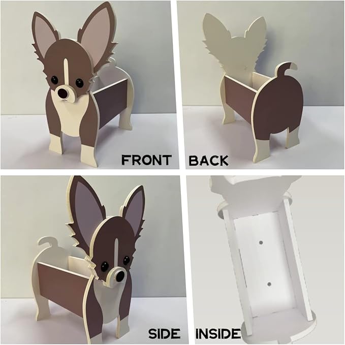 Scottish Terrier Dog Planter Plant Pots,Cute Garden Dog Flower Planter,Dog Planters Birthday Gifts for Women,Office,Indoor/Outdoor Decor（9.45 * 6.61 * 13.39in）