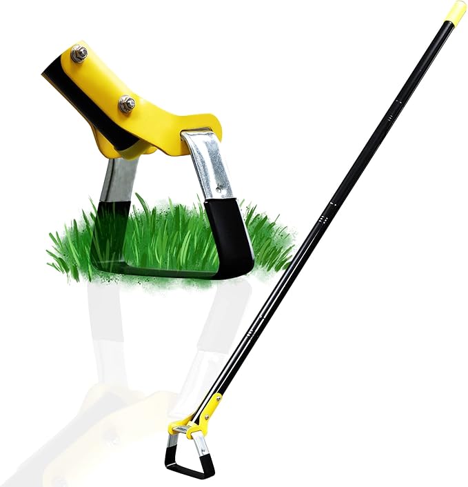 DonSail Hoe Garden Tool -Scuffle Garden Hula Hoes for Weeding Gardening Long Handle Heavy Duty - Adjustable Weeding Loop Stirrup Hoe 30-61 Inch Black