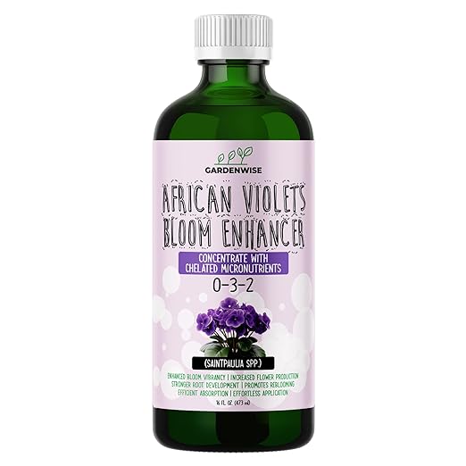 0-3-2 African Violet Fertilizer for Indoor Plants: Concentrated Plant Food – Plant Fertilizer, Bloom Booster for All Violets, Indoor Flowering Plants, Vigorous Growth and Blooming (16 OZ)