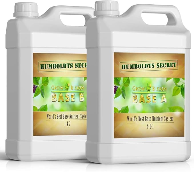 Humboldts Secret Set of A & B Liquid Hydroponics Fertilizer - World's Best Nutrient System – Hydroponic Nutrients for Outdoor, Indoor Plants – Supports Vegetative and Flowering Stages of Plants
