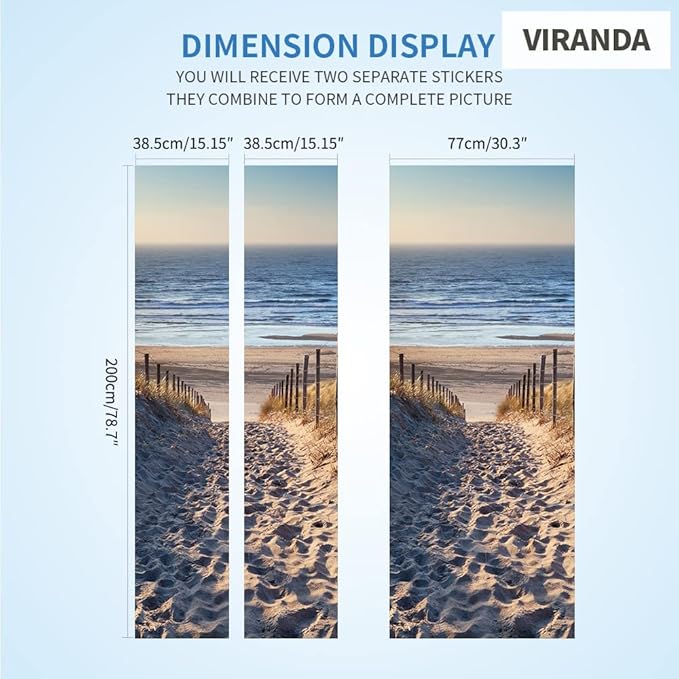 3D Door Stickers Murals - Peel & Stick - Stairs & Wall - Self-Adhesive Decals - Removable PVC Waterproof Door Poster - Bedroom & Living Room - 37.4" x 84.6"