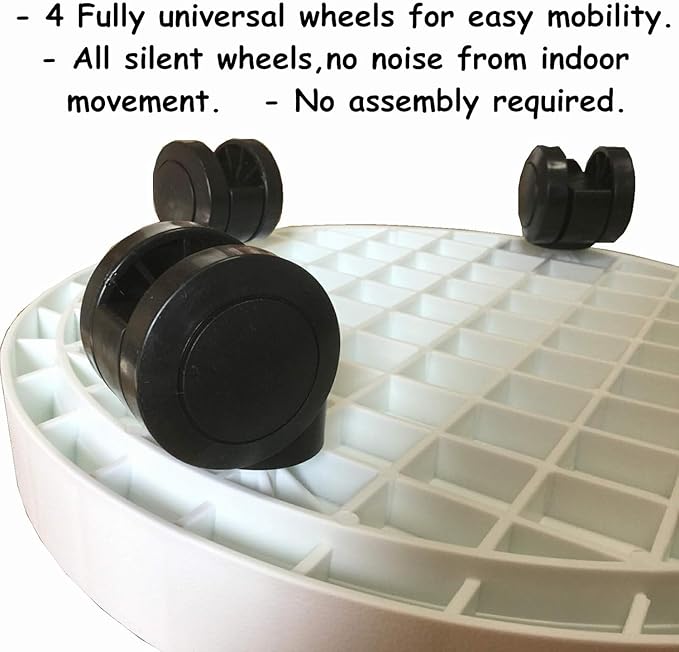WanderingDonkey 2 Pack of 9.8 Inch Heavy Duty Plant Caddy with Wheels,Rolling Plant Stand Pot Trolley, Potted Flower Mover Dolly with Casters Round Coaster for Indoor Outdoor, Brown