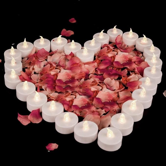 LED Tea Light Remote Control Candle,50pack Flickering Flameless LED Candle,Long Lasting 400+Hours,Battery Operated with Timer for Home Decoration Seasonal &Festival Celebration WarmWhite