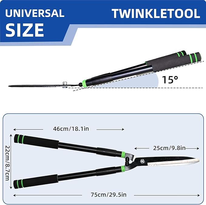 Hedge Shears Heavy Duty Hedge Clippers with Shock Absorbing Bumpers Ideal Hedge Clippers for Gardening Pruning Shaping Shrubs and Decorative Plants Garden Hedge Shears for Effortless Trimming