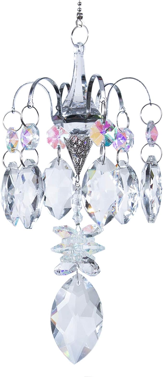 H&D HYALINE & DORA Crystals Horse Eye Prisms Suncatcher Hanging Ornament Rainbow Maker Hanger for Home,Garden Decoration