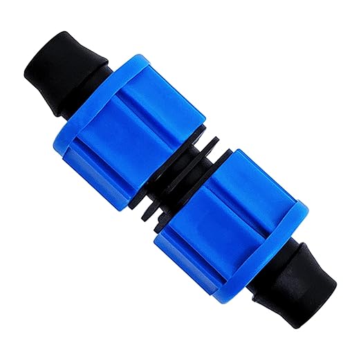 20pcs Drip Irrigation Coupling, Blue Connector Farm Irrigation Tools, Universal Joint Drip Irrigation Tube Fitting Set (0.78 Inch)