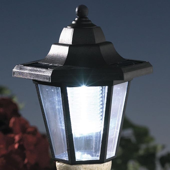 Bits and Pieces-Solar Light Fawn Pug-Solar Powered Garden Lantern - Resin Dog Sculpture with LED Light