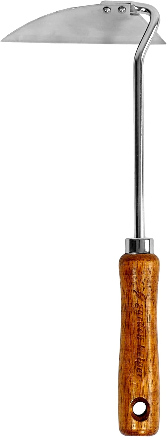 Japanese Weeding Tool Nejiri Gama Weeding Hoe Sharp Japanese Steel with Wood Handle, Nejiri Gama Weeding Sickle, Made in Japan, Hand Weeder Tool for Garden, Silver