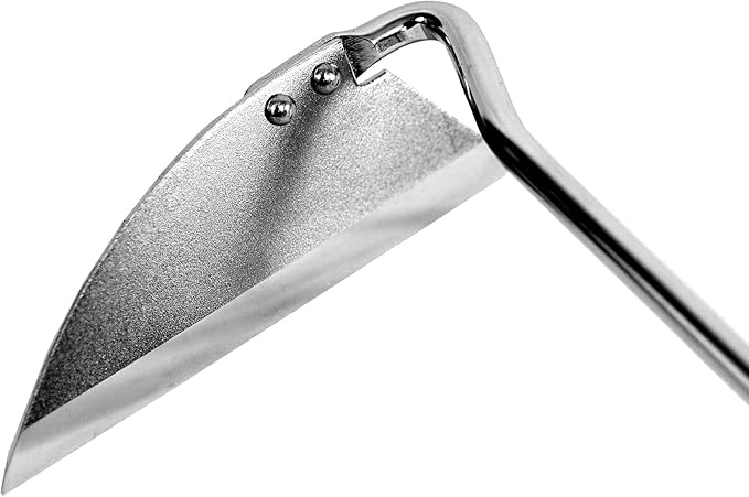 Japanese Weeding Tool Nejiri Gama Weeding Hoe Sharp Japanese Steel with Wood Handle, Nejiri Gama Weeding Sickle, Made in Japan, Hand Weeder Tool for Garden, Silver