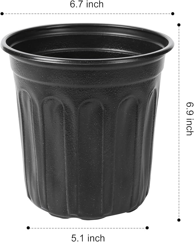 JERIA 100-Pack 1 Gallon Flexible Plant Nursery Pots with 100Pcs Plant Labels,Thickened Soft Plastic Seedling Pots,Seed Starting Pot Flower Plant Container for Succulents，Seedlings