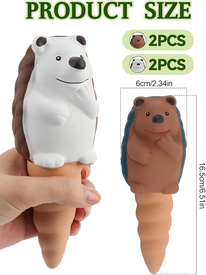 Kalolary 4Pcs Plant Watering Globes, Hedgehog Shape Self Watering Spikes Terracotta Drip Water Stakes Irrigation Watering Bulbs for Pot, Indoor, Outdoor, Vacation