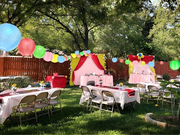 KNONEW 20 Pack Multicolor Outdoor Silk Lanterns Decorative, 10inch Waterprooof Outside Indoor Chinese Hanging Round Lanterns for Weddings, Birthdays, Parties Decoration (Multicolor)