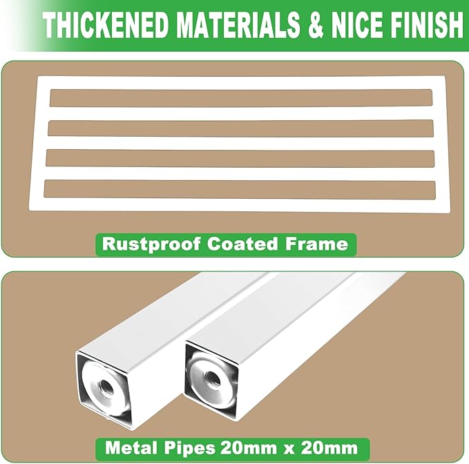 2 Pack Metal Plant Stand Outdoor Plant Shelf Indoor,1 Tier Heavy Duty Plant Stands for Multiple Plants,26" L x 10.12" H x 8.75" W,White