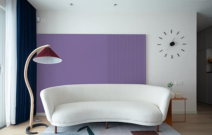 Dimoon 236''x17.7'' Purple Peel and Stick Wallpaper Contact Paper Modern Self Adhesive Wall Paper Removable Renter Friendly Textured Solid Color Shelf Cabinet Vinyl Roll (236''x17.7'',Dark Purple)