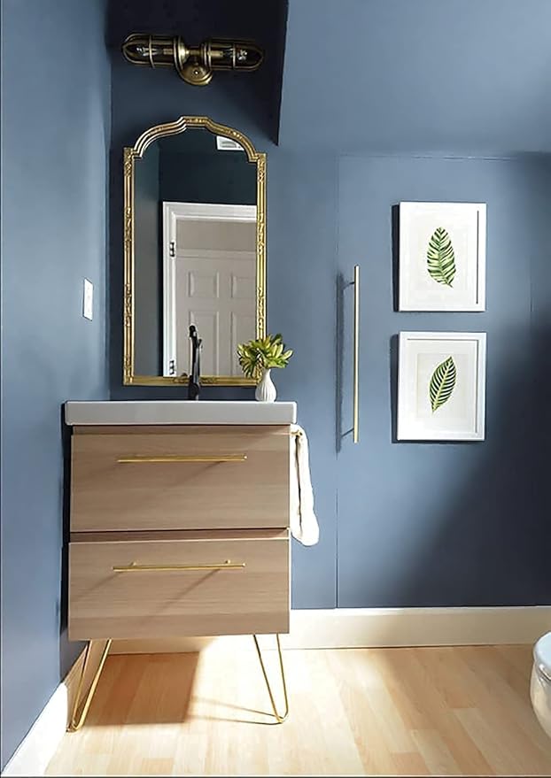 Dimoon 236''x23.6'' Blue Peel and Stick Wallpaper Contact Paper Modern Self Adhesive Wall Paper Removable Renter Friendly Textured Solid Color Shelf Cabinet Vinyl Roll (236''x23.6'',Blue Grey)